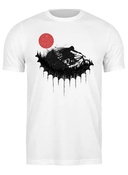 Заказать мужскую футболку в Москве. Футболка классическая MTB Ride от oneredfoxstore@gmail.com - готовые дизайны и нанесение принтов.