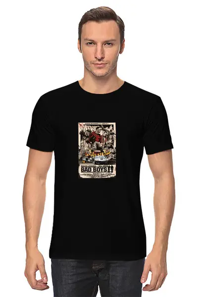 Заказать мужскую футболку в Москве. Футболка классическая Плохие парни (Bad Boys) от trugift - готовые дизайны и нанесение принтов.