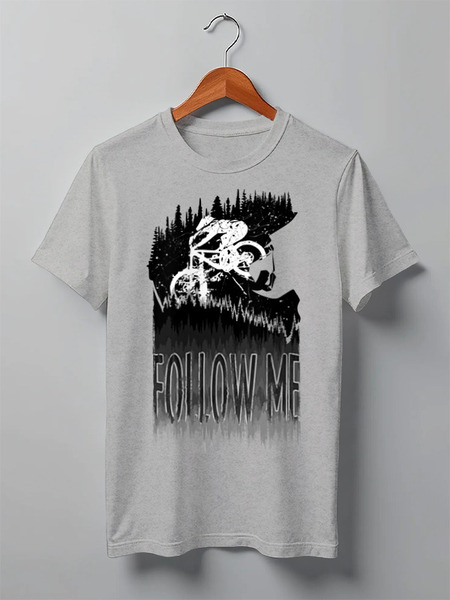 Заказать мужскую футболку в Москве. Футболка классическая Mountain Bike от oneredfoxstore@gmail.com - готовые дизайны и нанесение принтов.
