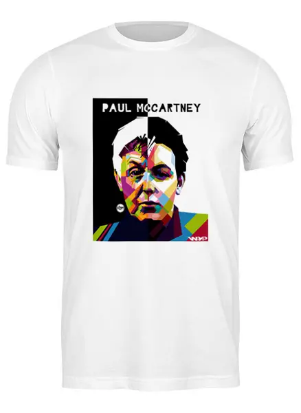 Заказать мужскую футболку в Москве. Футболка классическая Paul McCartney от Fedor - готовые дизайны и нанесение принтов.