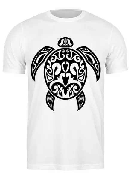 Заказать мужскую футболку в Москве. Футболка классическая Черепаха от BeliySlon - готовые дизайны и нанесение принтов.