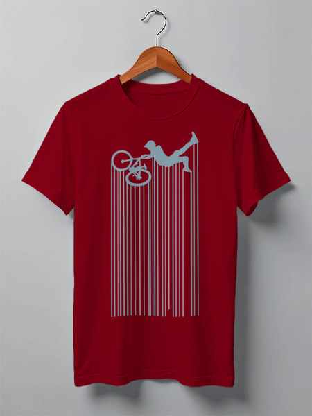 Заказать мужскую футболку в Москве. Футболка классическая Mountain Bike от oneredfoxstore@gmail.com - готовые дизайны и нанесение принтов.