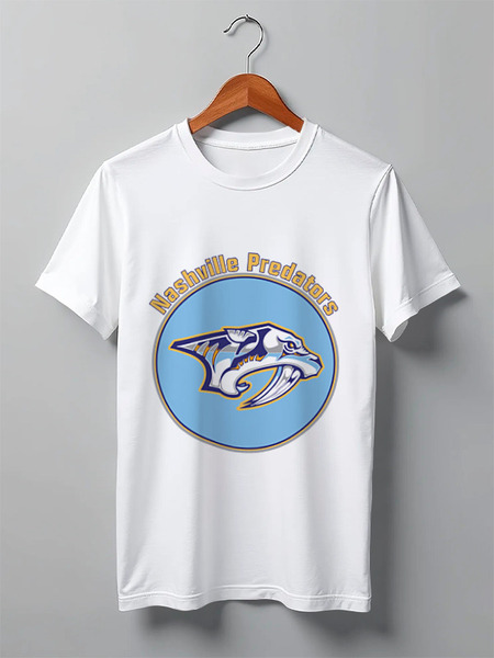 Заказать мужскую футболку в Москве. Футболка классическая Nashville Predators от kspsshop - готовые дизайны и нанесение принтов.
