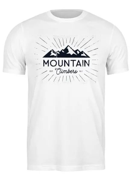 Заказать мужскую футболку в Москве. Футболка классическая Mountains от oneredfoxstore@gmail.com - готовые дизайны и нанесение принтов.