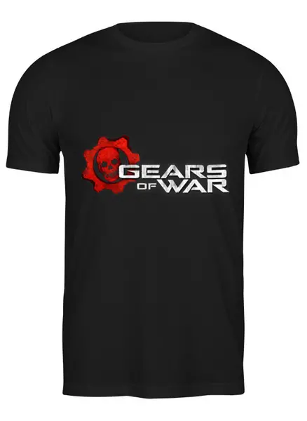 Заказать мужскую футболку в Москве. Футболка классическая Gears of War  от THE_NISE  - готовые дизайны и нанесение принтов.