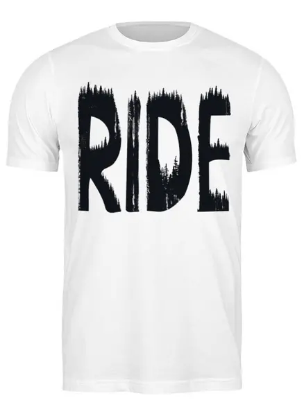 Заказать мужскую футболку в Москве. Футболка классическая Mountain Bike от oneredfoxstore@gmail.com - готовые дизайны и нанесение принтов.