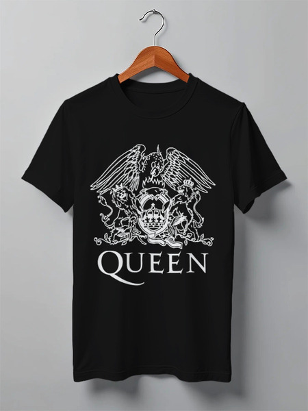 Заказать мужскую футболку в Москве. Футболка классическая QUEEN от robus - готовые дизайны и нанесение принтов.