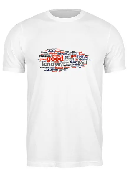 Заказать мужскую футболку в Москве. Футболка классическая Слова, слова... от Виктор Гришин - готовые дизайны и нанесение принтов.