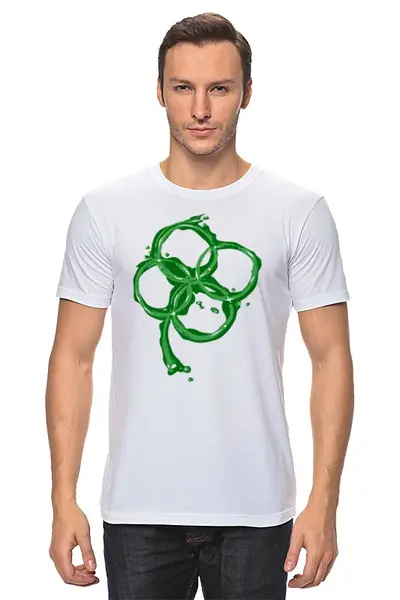 Заказать мужскую футболку в Москве. Футболка классическая Клевер от printik - готовые дизайны и нанесение принтов.
