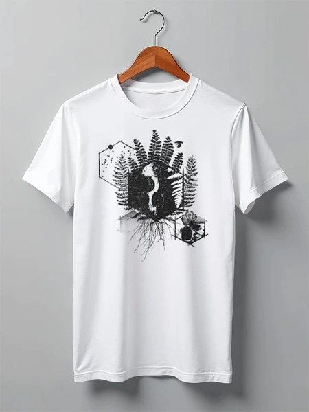 Заказать мужскую футболку в Москве. Футболка классическая Hexagon Fern Skulls от oneredfoxstore@gmail.com - готовые дизайны и нанесение принтов.