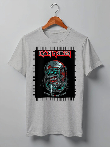 Заказать мужскую футболку в Москве. Футболка классическая Iron Maiden от Leichenwagen - готовые дизайны и нанесение принтов.