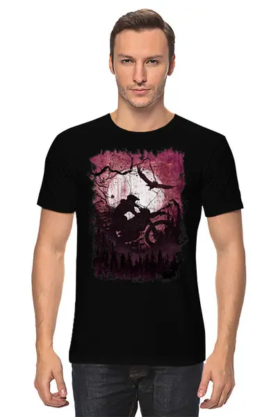 Заказать мужскую футболку в Москве. Футболка классическая Dirt Rider от oneredfoxstore@gmail.com - готовые дизайны и нанесение принтов.