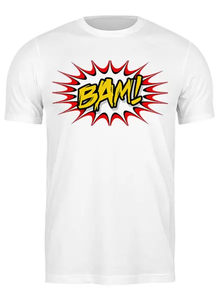 Заказать мужскую футболку в Москве. Футболка классическая взрыв (BAM) от DenTen - готовые дизайны и нанесение принтов.
