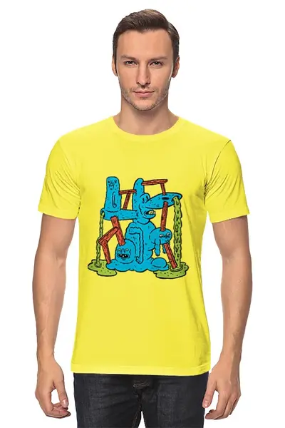 Заказать мужскую футболку в Москве. Футболка классическая Monster от denis01001 - готовые дизайны и нанесение принтов.