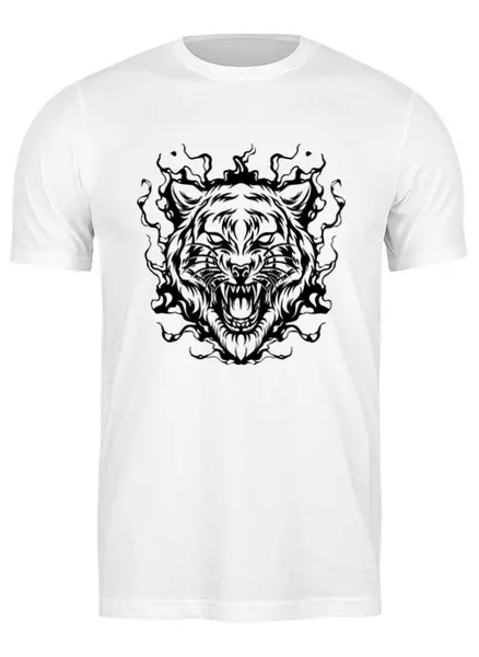 Заказать мужскую футболку в Москве. Футболка классическая ГОД ТИГРА 2022  от T-shirt print  - готовые дизайны и нанесение принтов.