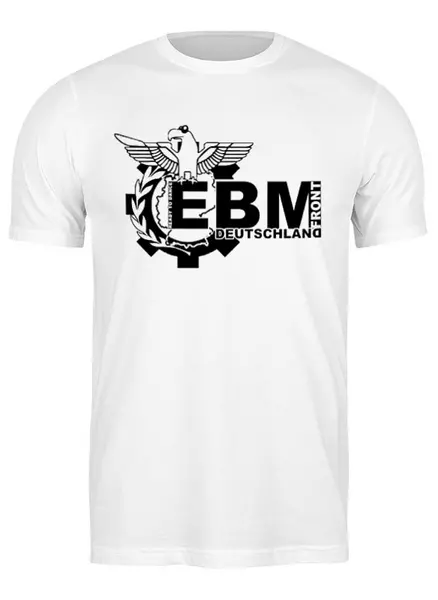 Заказать мужскую футболку в Москве. Футболка классическая EBM Deutschland Лого от Black Pimpf - готовые дизайны и нанесение принтов.