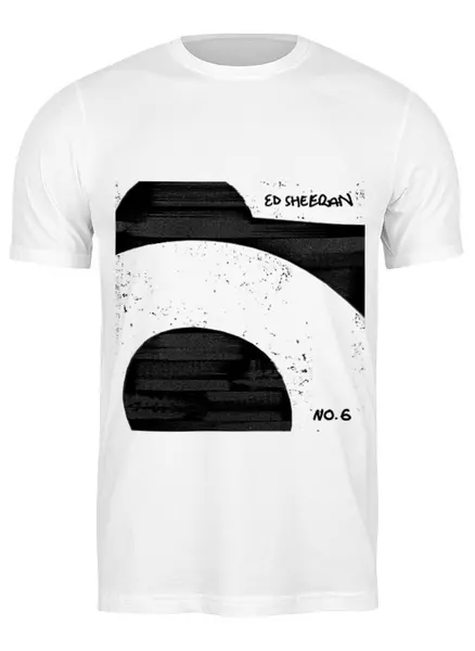 Заказать мужскую футболку в Москве. Футболка классическая Ed Sheeran No 6 от Анастасия Вахрушева - готовые дизайны и нанесение принтов.