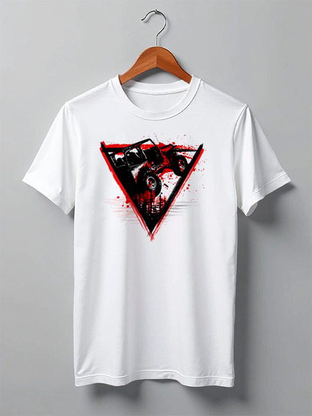 Заказать мужскую футболку в Москве. Футболка классическая  Offroad Expedition от oneredfoxstore@gmail.com - готовые дизайны и нанесение принтов.