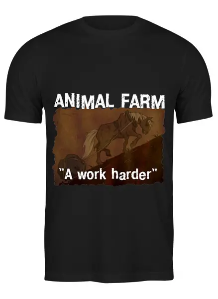 Заказать мужскую футболку в Москве. Футболка классическая animal farm от торгаш - готовые дизайны и нанесение принтов.