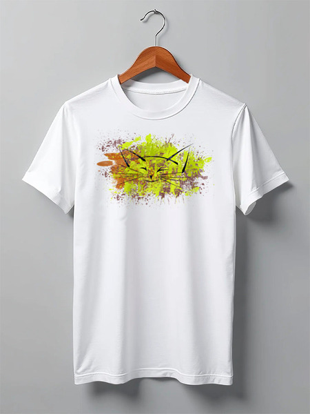 Заказать мужскую футболку в Москве. Футболка классическая Cats Here от oneredfoxstore@gmail.com - готовые дизайны и нанесение принтов.