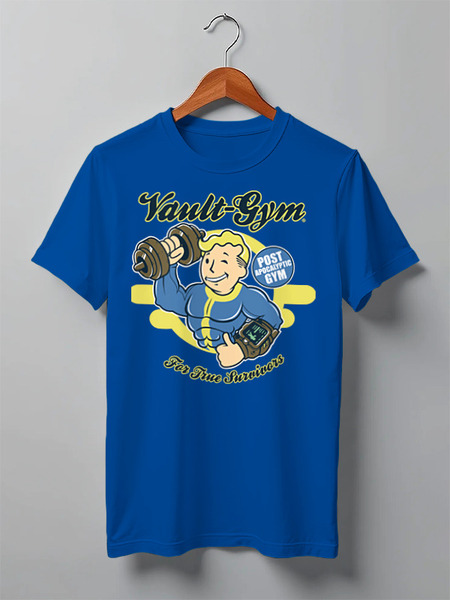 Заказать мужскую футболку в Москве. Футболка классическая Vault Boy от printik - готовые дизайны и нанесение принтов.