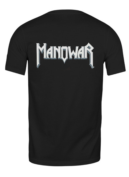 Заказать мужскую футболку в Москве. Футболка классическая Manowar Band от Leichenwagen - готовые дизайны и нанесение принтов.