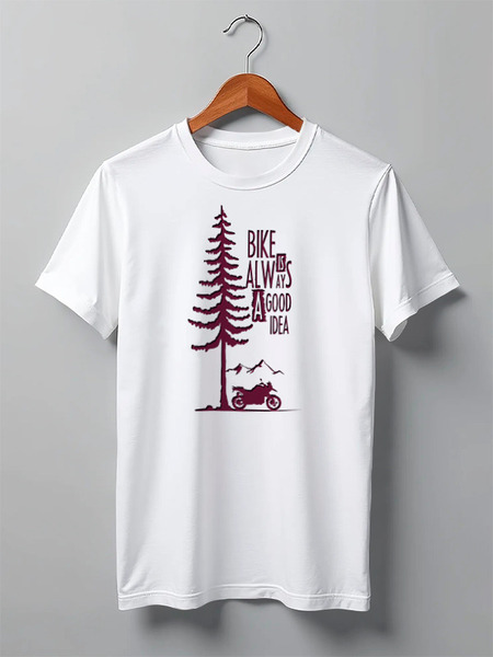 Заказать мужскую футболку в Москве. Футболка классическая Bike Ride от oneredfoxstore@gmail.com - готовые дизайны и нанесение принтов.