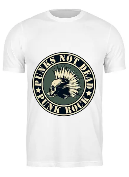 Заказать мужскую футболку в Москве. Футболка классическая Панк рок от YellowCloverShop - готовые дизайны и нанесение принтов.