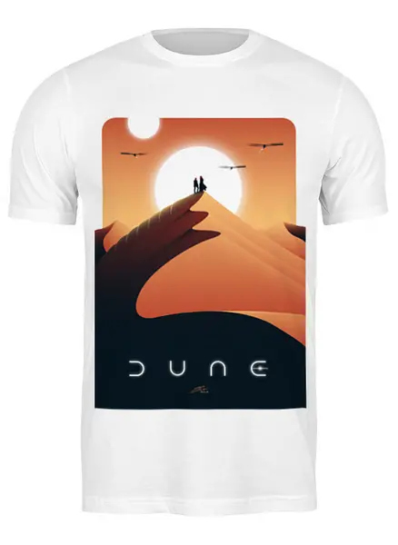 Заказать мужскую футболку в Москве. Футболка классическая Дюна / Dune от kino.printio.ru - готовые дизайны и нанесение принтов.