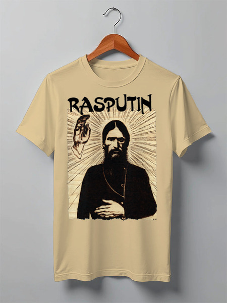 Заказать мужскую футболку в Москве. Футболка классическая Rasputin от Leichenwagen - готовые дизайны и нанесение принтов.