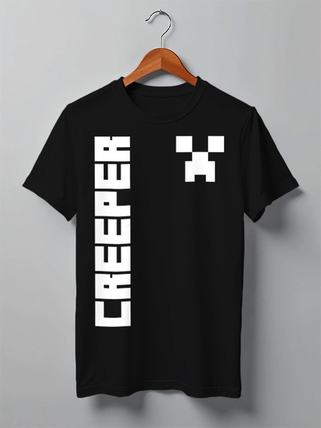 Заказать мужскую футболку в Москве. Футболка классическая MINECRAFT CREEPER от weeert - готовые дизайны и нанесение принтов.