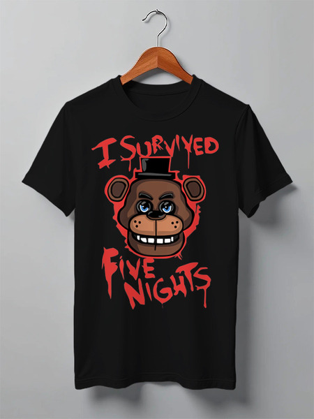 Заказать мужскую футболку в Москве. Футболка классическая Five Nights at Freddy  от cherdantcev - готовые дизайны и нанесение принтов.