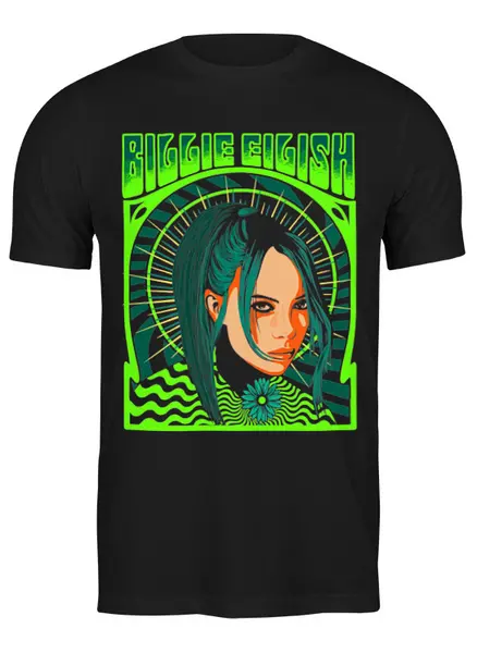 Заказать мужскую футболку в Москве. Футболка классическая ☺Billie Eilish☺ от balden - готовые дизайны и нанесение принтов.