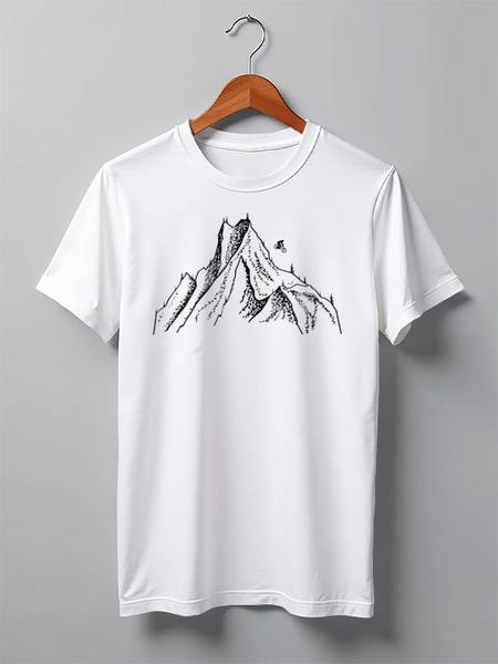 Заказать мужскую футболку в Москве. Футболка классическая Downhill от oneredfoxstore@gmail.com - готовые дизайны и нанесение принтов.
