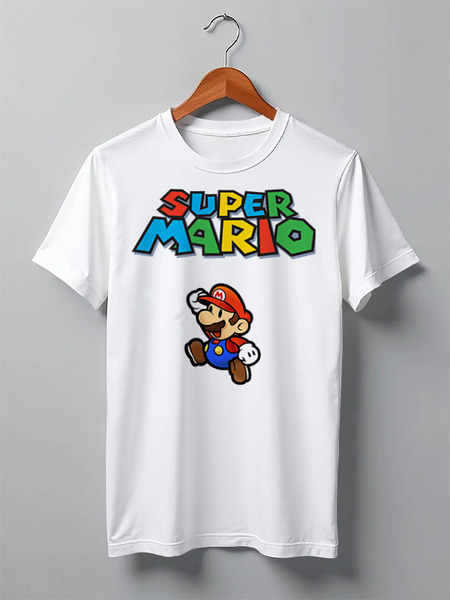 Заказать мужскую футболку в Москве. Футболка классическая Super Mario от elvis - готовые дизайны и нанесение принтов.
