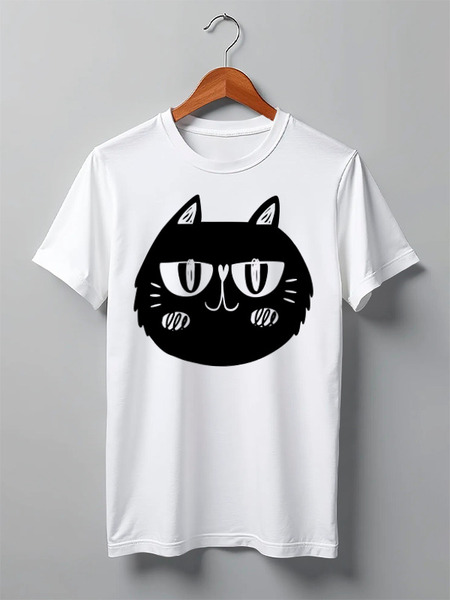 Заказать мужскую футболку в Москве. Футболка классическая Cats Here от oneredfoxstore@gmail.com - готовые дизайны и нанесение принтов.