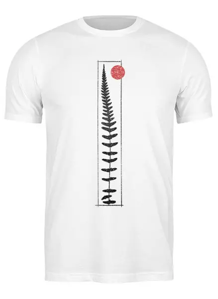 Заказать мужскую футболку в Москве. Футболка классическая Fern Geometry от oneredfoxstore@gmail.com - готовые дизайны и нанесение принтов.