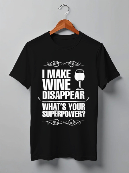 Заказать мужскую футболку в Москве. Футболка классическая Wine lover's must-have от olgapi - готовые дизайны и нанесение принтов.