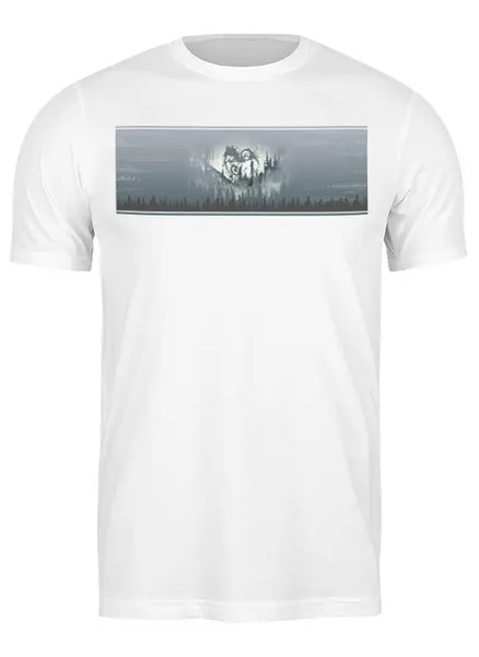 Заказать мужскую футболку в Москве. Футболка классическая Mountain Bike от oneredfoxstore@gmail.com - готовые дизайны и нанесение принтов.
