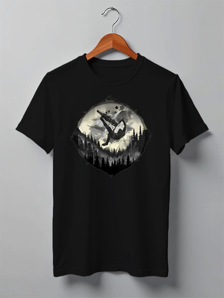 Заказать мужскую футболку в Москве. Футболка классическая Mountain Bike от oneredfoxstore@gmail.com - готовые дизайны и нанесение принтов.