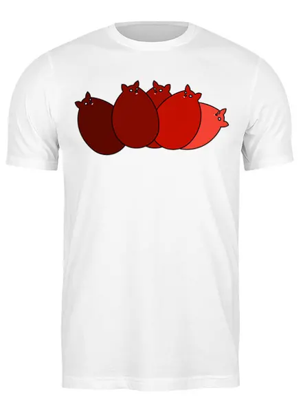 Заказать мужскую футболку в Москве. Футболка классическая Cats Here от oneredfoxstore@gmail.com - готовые дизайны и нанесение принтов.