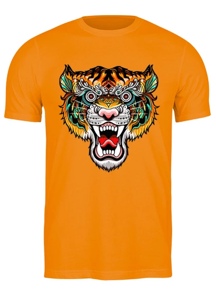 Заказать мужскую футболку в Москве. Футболка классическая Тигр   от Print design  - готовые дизайны и нанесение принтов.