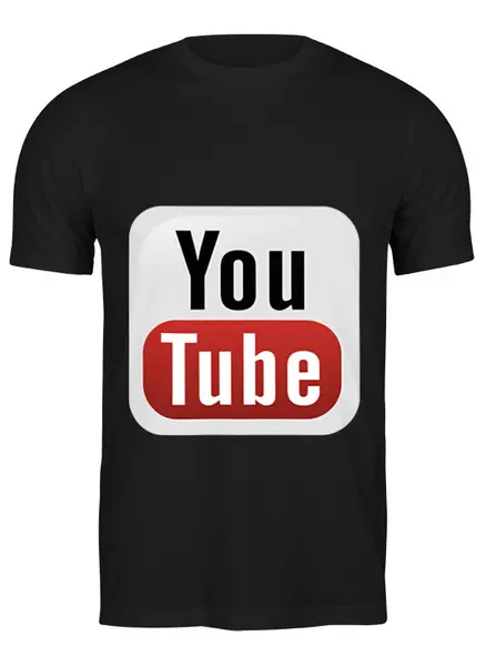 Заказать мужскую футболку в Москве. Футболка классическая YouTube от Jimmy Flash - готовые дизайны и нанесение принтов.