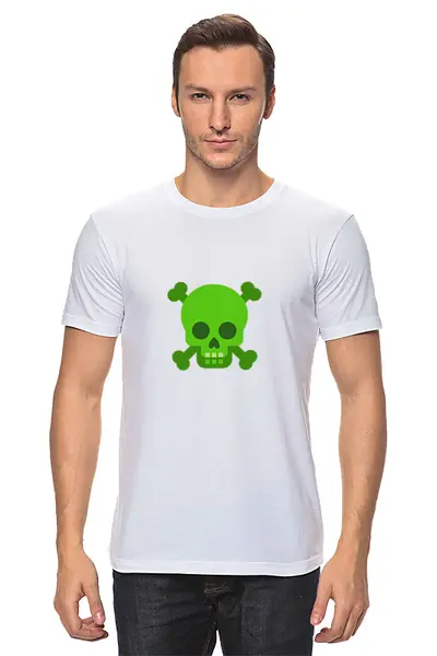 Заказать мужскую футболку в Москве. Футболка классическая черепушка  от THE_NISE  - готовые дизайны и нанесение принтов.