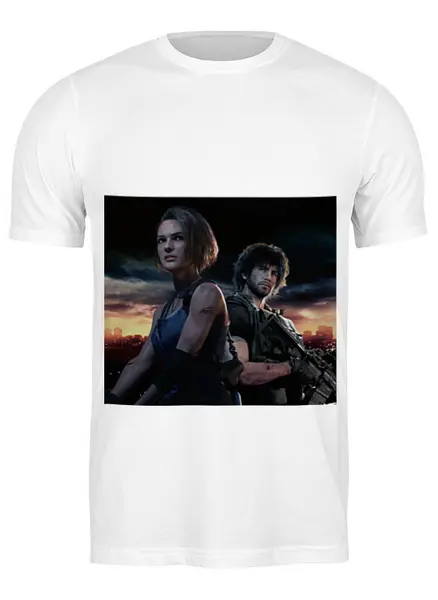 Заказать мужскую футболку в Москве. Футболка классическая Resident evil 3 от GeekFox  - готовые дизайны и нанесение принтов.