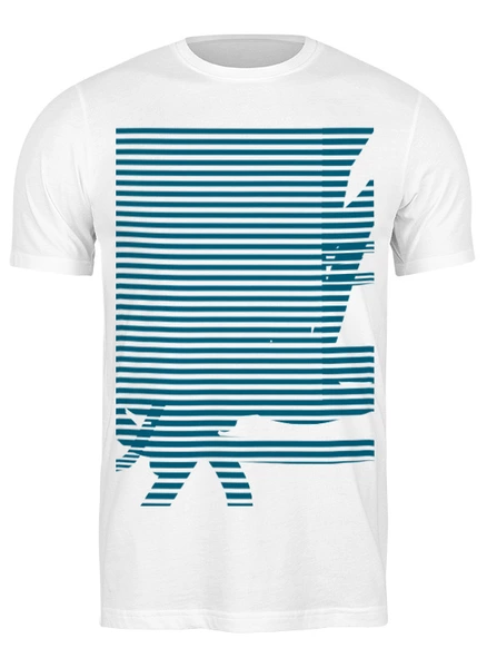 Заказать мужскую футболку в Москве. Футболка классическая Маленький моряк от nnanastasiann - готовые дизайны и нанесение принтов.