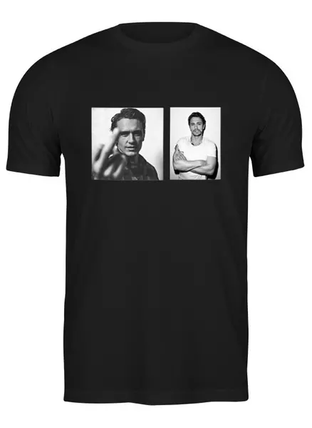 Заказать мужскую футболку в Москве. Футболка классическая James Franco t-shirt от Sebastian Eloquent - готовые дизайны и нанесение принтов.