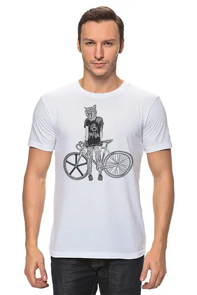 Заказать мужскую футболку в Москве. Футболка классическая Bike Punk  от oneredfoxstore@gmail.com - готовые дизайны и нанесение принтов.