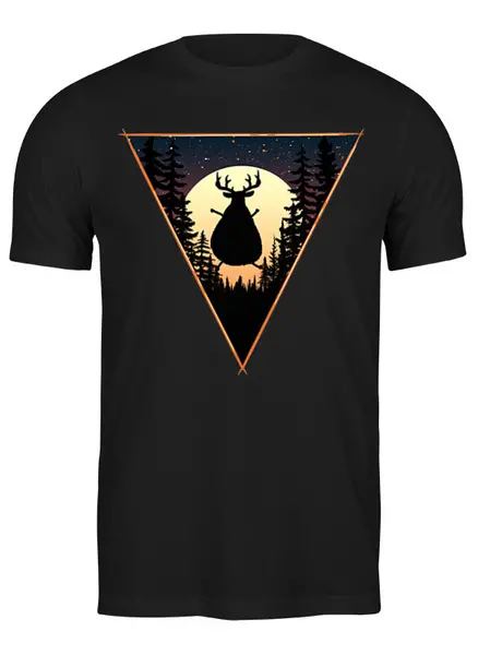 Заказать мужскую футболку в Москве. Футболка классическая Deer Here от oneredfoxstore@gmail.com - готовые дизайны и нанесение принтов.