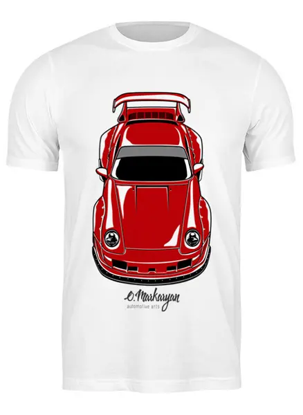 Заказать мужскую футболку в Москве. Футболка классическая RWB Porsche от Oleg Markaryan - готовые дизайны и нанесение принтов.